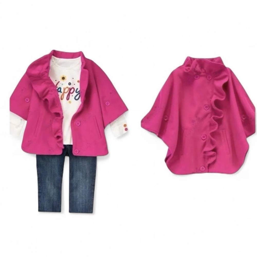 Gymboree Hot Pink Cape Coat Jacket – Girl’s Size Small (5/6)
